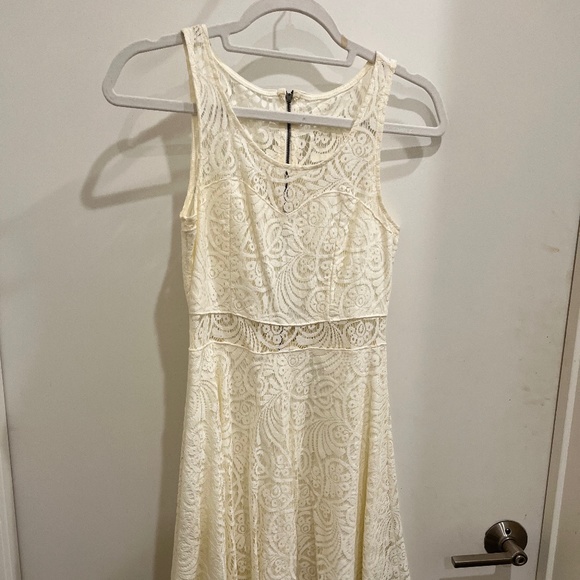 Dresses & Skirts - White Lace Skater Dress Size S/M